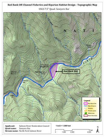 Nordheimer Creek Habitat Enhancement Project map. Click to enlarge.